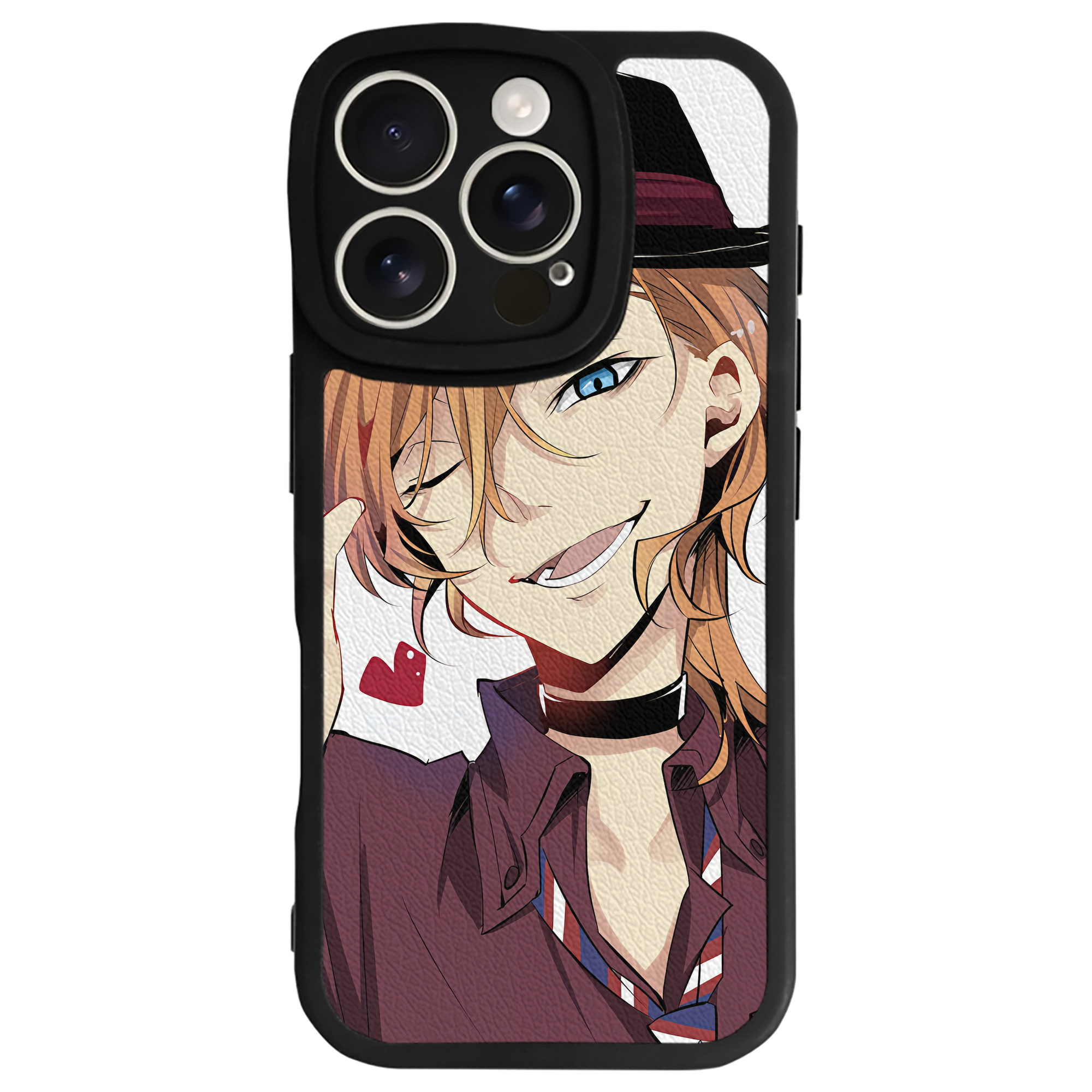 （画像用） 文豪ストレイドッグス Bungo Stray Dogs 【iPhone 16シリーズ対応】シリコンスマホケース（レザー調） 材質：シリコン